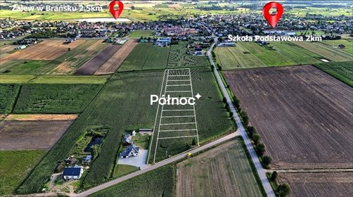 działka na sprzedaż 1031m2 działka Brańsk, Myśliwska