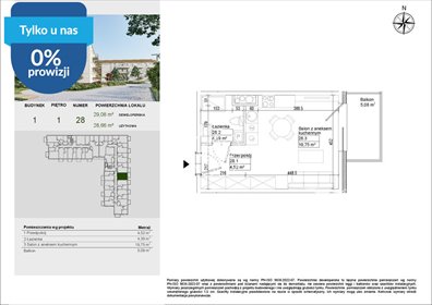 Przestronne 28,66 m² mieszkanie z balkonem w Osielsku mieszkanie Osielsko, Aleja Adama Mickiewicza