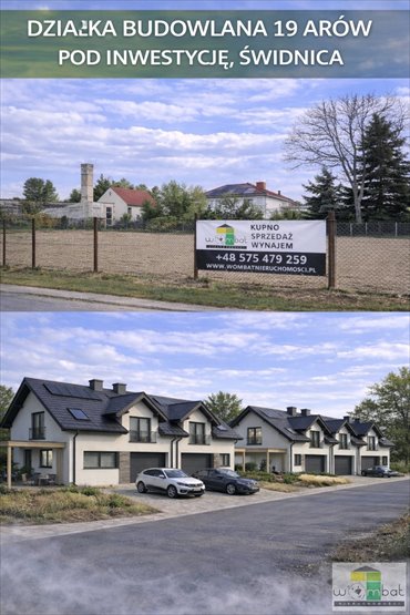 Działka inwestycyjna 1876 m² w centrum Świdnicy - MPZP działka Świdnica