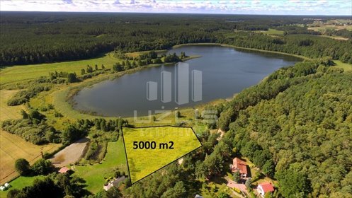 Na sprzedaż działka 5000 m² nad jeziorem w Borach Tucholskich działka Mały Bukowiec