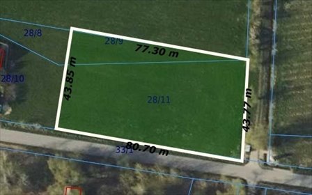 Działka 3503 m² z budowlanym i rolnym fragmentem, Albinów działka Albinów