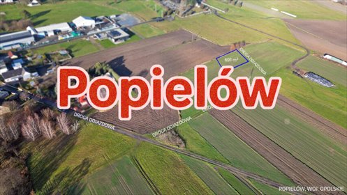 działka na sprzedaż 1050m2 działka Popielów, Podstawie