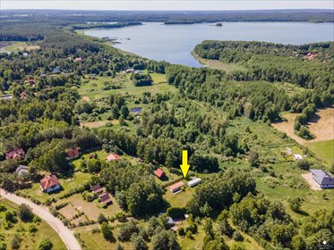 Polecam działkę 1133 m² z domkiem holenderskim nad jeziorem Sasek Wielki działka Trelkówko