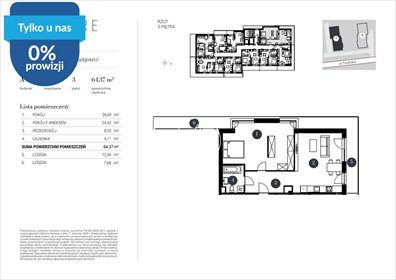 Przestronne 2-pokojowe mieszkanie 65,82 m2 na sprzedaż mieszkanie Bydgoszcz, Toruńska