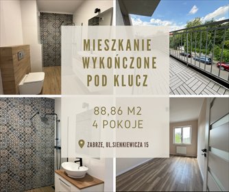 mieszkanie na sprzedaż 89m2 mieszkanie Zabrze, Centrum, Sienkiewicza