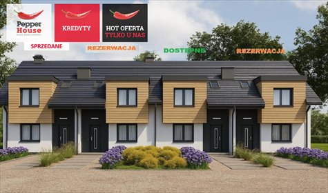 Nowoczesny segment bliźniaków 88,98 m2, wysoki standard dom Bojano, Lesoki