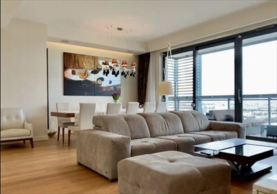 Ekskluzywne 142 m² z panoramicznym widokiem na Warszawę mieszkanie Warszawa, Śródmieście, Grzybowska