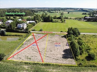 Do sprzedania działka 1503 m² pod dom lub bazę wypadową w Baciutach działka Baciuty-Kolonia, Brzozowa