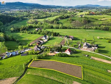 Działka rolna z widokami na Beskidy, dojazd terenowy działka Toporzysko