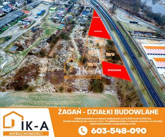 działka na sprzedaż 525m2 działka Żagań, Żagań, Piłsudskiego