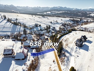 Działka rolna z warunkami zabudowy, asfalt, media, 638 m² działka Tatrzański, Potok Bryjów