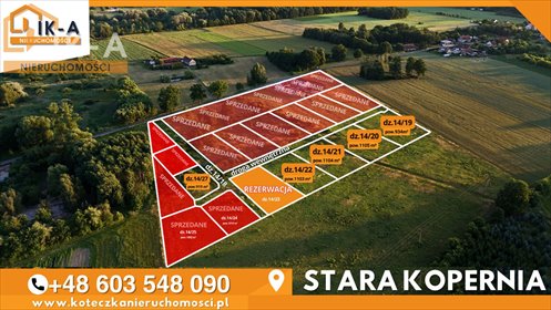 Działki pod zabudowę w Starej Kopernii od 852 m² zapraszam działka Stara Kopernia, Stara Kopernia