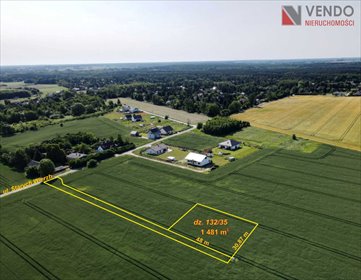 działka na sprzedaż 1481m2 działka Gorzkie Pole, Starych Wierzb