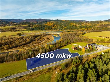 Działka 4500 m² przy DW969 – inwestycje, ekspozycja działka Harklowa, Nowotarska