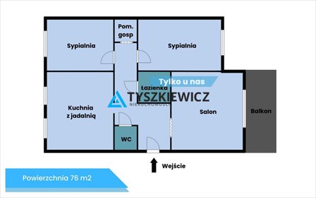 mieszkanie na sprzedaż 76m2 mieszkanie Gdańsk, Orunia, Strzelców Karpackich