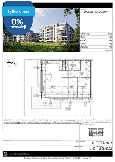 Nowoczesne 3-pokojowe mieszkanie 56 m² w Fordonie polecam! mieszkanie Bydgoszcz, Fordon, Fordońska