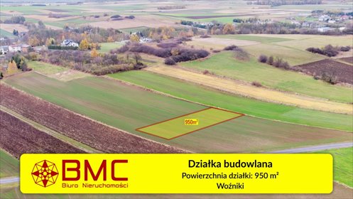 działka na sprzedaż 950m2 działka Woźniki, Lompy