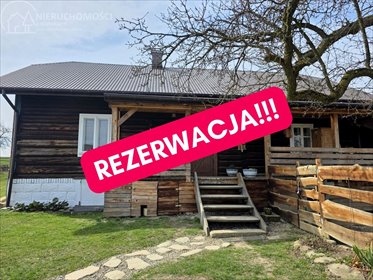 Urokliwy drewniany dom 80 m2 z potencjałem w Moszczenicy dom Moszczenica