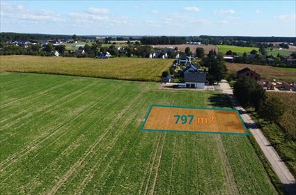 działka na sprzedaż 797m2 działka Kalwy, Brzozowa