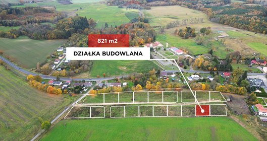 działka na sprzedaż 821m2 działka Rymań, Koszalińska