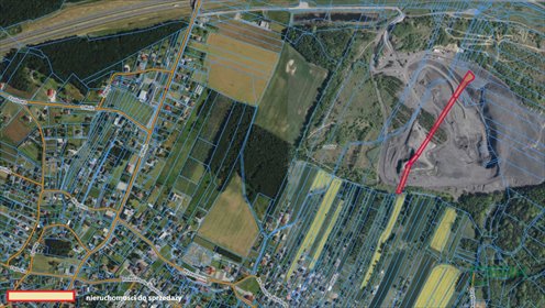 Działka inwestycyjna 6175 m² w Skrzyszowie, bez infrastruktury działka Skrzyszów, Skrzyszów, 1 Maja