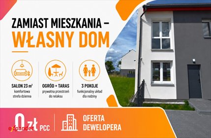Dom 54,95 m² z ogrodem i tarasem (Kostrzyn) dom Kostrzyn, Półwiejska