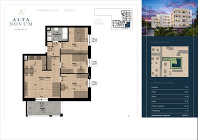 mieszkanie na sprzedaż 73m2 mieszkanie Bydgoszcz, Fordon, Altanowa