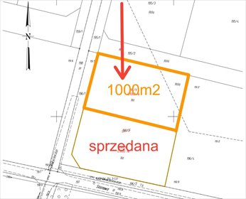 działka na sprzedaż 1000m2 działka Tyniec nad Ślęzą, Sosnowa