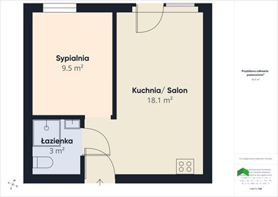 Urokliwe 31 m² z balkonem i widokiem na Góry Chełmskie mieszkanie Sianów, Tylna