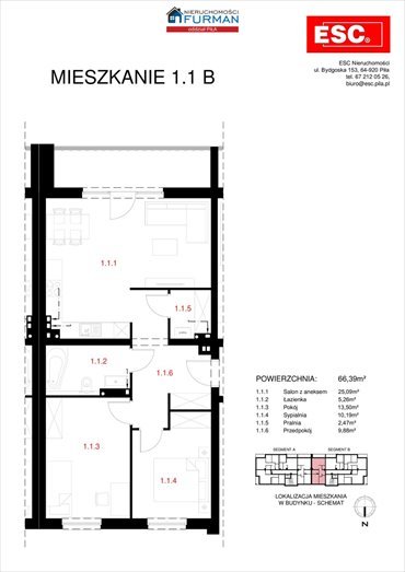 mieszkanie na sprzedaż 66m2 mieszkanie Piła, Górne