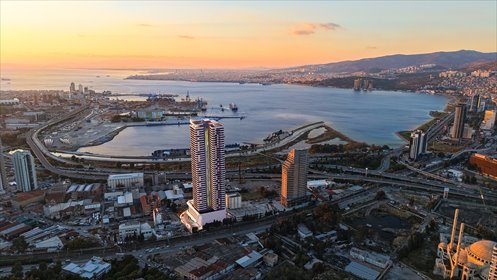 Widok na morze i miasto, 3 pokoje, blisko metra mieszkanie Izmir, Çınarlı, Konak, Izmir