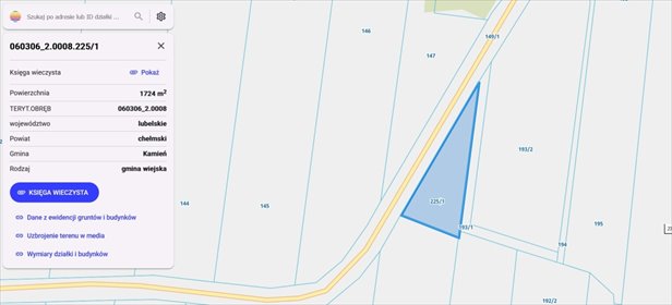 działka na sprzedaż 1724m2 działka Kamień-Kolonia, Kamień-Kolonia