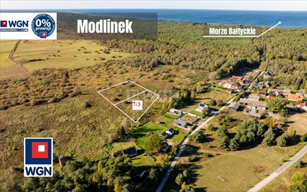 Działka 1007 m² pod dom w otoczeniu lasu i jeziora działka Modlinek, Ustka, Modlinek