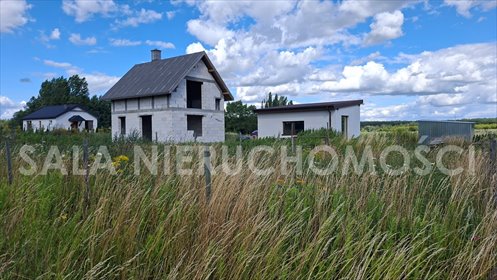 Dom w stanie surowym z budynkiem gospodarczym 97 m² - polecam! dom Gzin, Jagodowa