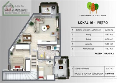 mieszkanie na sprzedaż 47m2 mieszkanie Nowy Sącz, Centrum Nowego Sacza