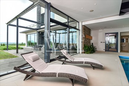 Luksusowa rezydencja z basenem, sauna i panoramicznymi przeszkleniami dom Kwidzyn