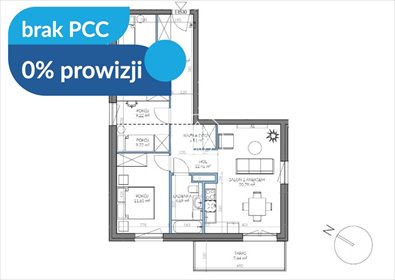 Przestronne 4-pokojowe mieszkanie 69,54 m2 w Kapuściskach mieszkanie Bydgoszcz, Kapuściska, Sandomierska