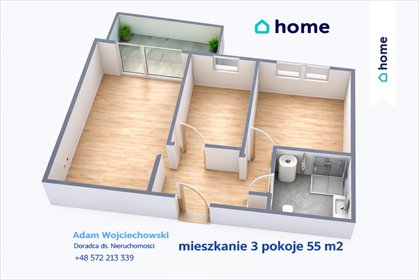 mieszkanie na sprzedaż 55m2 mieszkanie Rzeszów, Krośnieńska