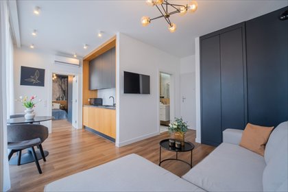 Nowoczesny 40m2 apartament z tarasem w Moduo Gardens mieszkanie Warszawa, Mokotów Służewiec, Cybernetyki