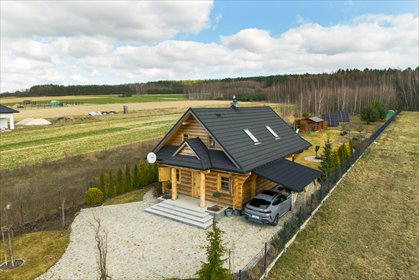 Urokliwy dom z bali 2020, 4 pokoje, duża działka dom Wierzbica