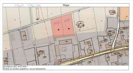 działka na sprzedaż 1392m2 działka Stare Strącze