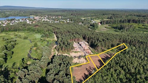 Działki budowlane w Borkowie, 6769 m², las, jezioro działka Borków, Brzozowa
