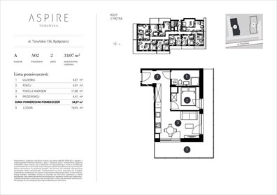 mieszkanie na sprzedaż 35m2 mieszkanie Bydgoszcz, Toruńska