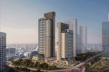 Nowoczesny 76 m² apartament z tarasem i basenami mieszkanie İnkılap, İnkılap, Ümraniye, Stambuł