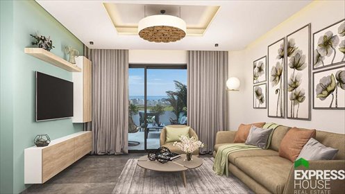 Luksusowy apartament 2+1 z tarasem i prywatną plażą mieszkanie Trikomo