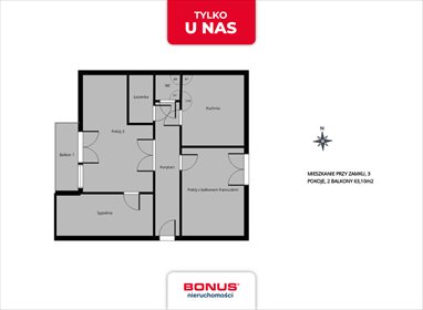 Polecam 3-pokojowe mieszkanie 60,1 m² w centrum Szczecina mieszkanie Szczecin, Podzamcze, Farna