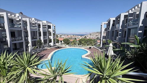 Widok na morze! 47 m² w Çeşme z basenem i ogrodem mieszkanie Izmir, İsmet İnönü, Çeşme, Izmir