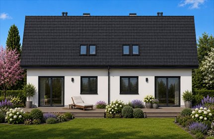 Nowoczesny dom bliźniak - 108,85 m² w Stargardzie z tarasem dom Stargard
