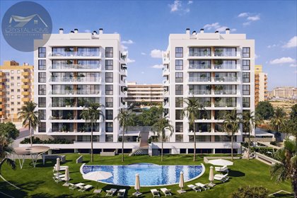 Nowoczesny apartament 2 sypialnie z tarasem i basenem. mieszkanie Guardamar Del Segura