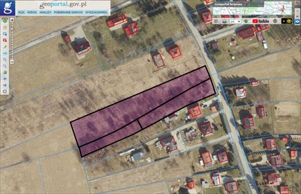 działka na sprzedaż 61m2 działka Łaski